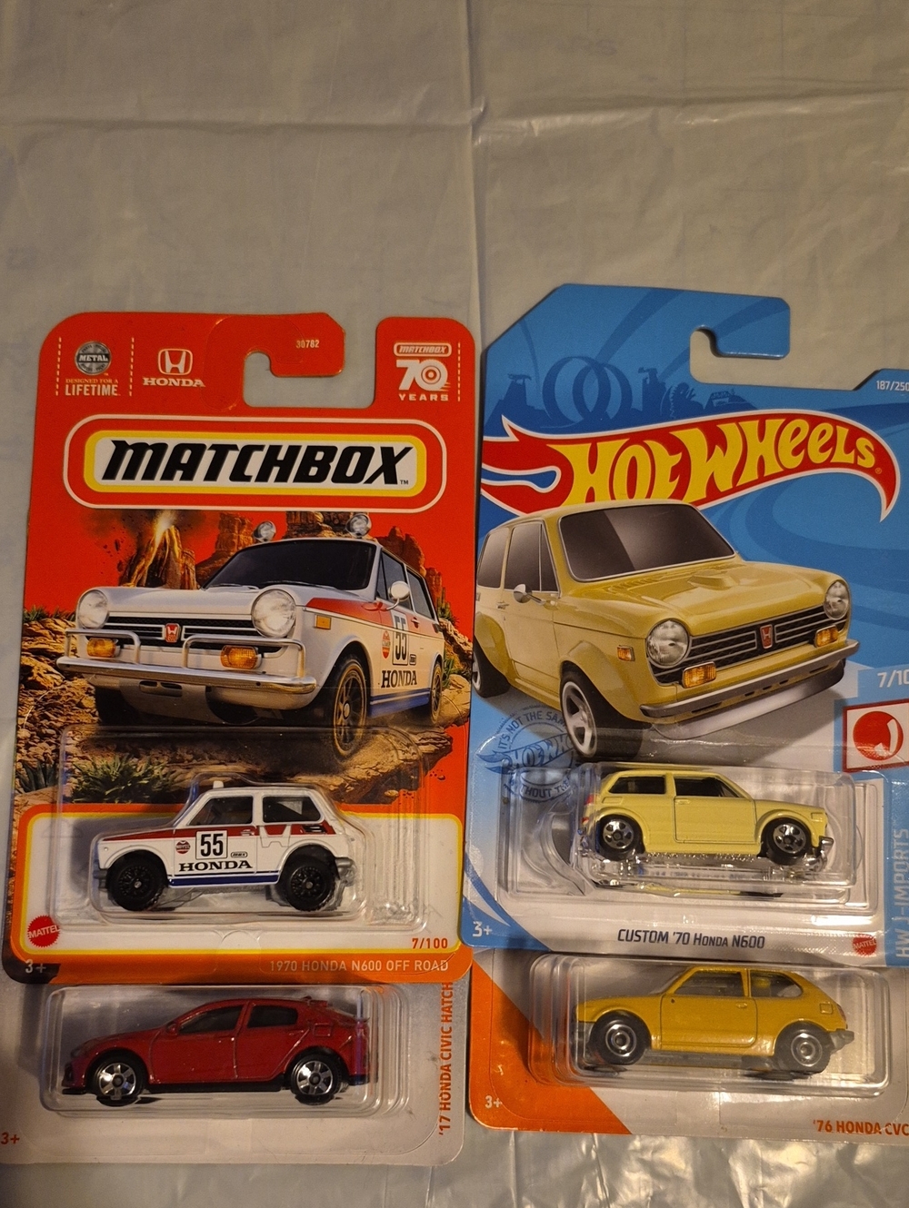 D6 Matchbox  Hot  Wheels Honda Lot Of 4
